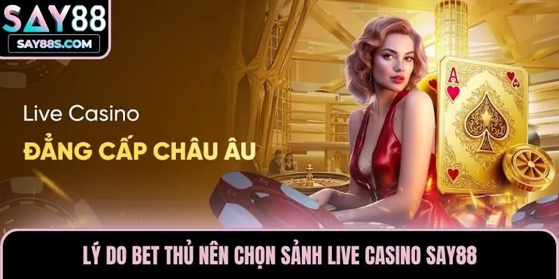 Lý do bet thủ nên chọn sảnh live casino Say88