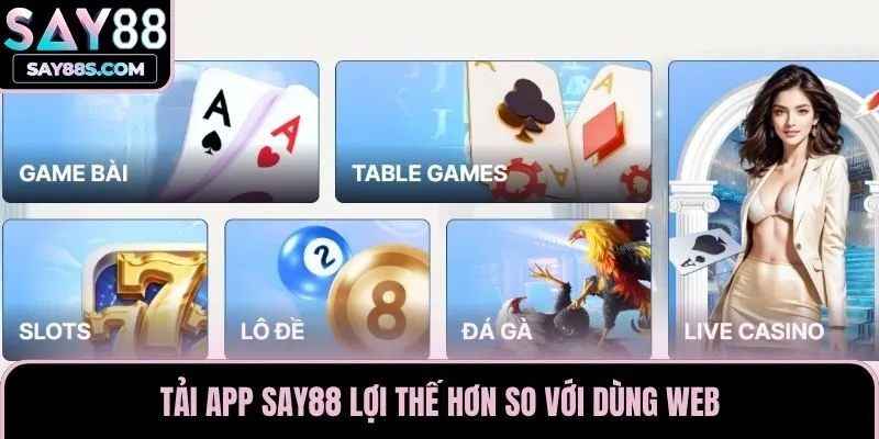 Tải app Say88 lợi thế hơn so với dùng web